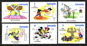 Гренада, 1984, Мультфильмы, Летние Олимпийские игры, 6 марок